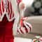 Glitzhome® 18"H Faux Fur Christmas Peppermint Santa Figurine